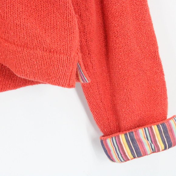 F. by Faconnable Sweater Women's Casual Pink Pullover V Neck Hooded Size M - Picture 4 of 8